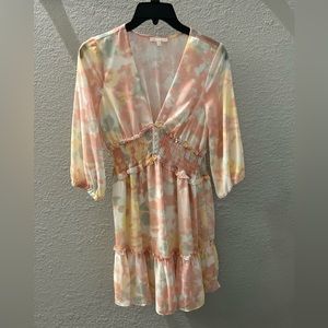 NWOT Gianni Bini long sleeve pastel mini dress size XS